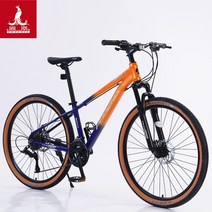 오프로드 자전거 자이언트 팻바이크 입문용 티타늄 스피드바이클 Bike 산악 수입자전거, 24 단, 26인치, 13.알루미늄 프레임 - 오렌지 블루