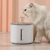 2.6L 고양이 정수기요 304 스테인리스 스틸입니다 애견 음수기요 항온 지능입니다 음소거합니다, 흰색