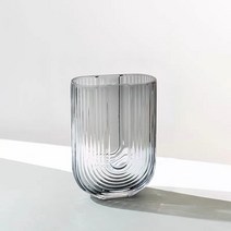 블러싱브라이드 U자형 엔틱 글라스 화병, 스모크 소