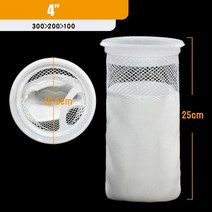 메쉬 마이크로 나일론 (NMO) 필터 가방 물고기 해양 섬프 펠트 사전 양말 내식성 수족관 액세서리, 라이트 그레이