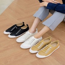 아이슈즈 여성 큐빅 물결끈 장식 단화 슬립온 운동화 105334