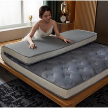토퍼 토퍼매트리스 바닥 매트리스 침대 접이식 자가 발열VESCOVO 렌탈 룸 폼 더블 Matras 패드 스티치 다다