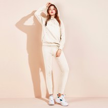 아키클래식[아이콘로고 후드+조거팬츠세트]완벽라인 독특한 핏 후드 조거팬츠 여성 트레이닝복 세트
