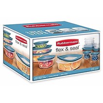 러버메이드 누출 방지 뚜껑이 26피스 플렉스 앤 씰 쉽게 찾을 수 있음 베이스에 바로 끼울 블루