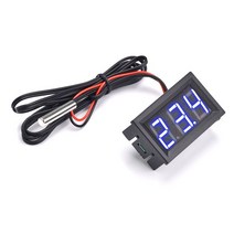 IOT 스마트홈 와이파이 무선 DC4 ~ 30V 미니 디지털 LED 온도계 자동차 모니터 패널 미터 측정 범위-50-1, 02 파란