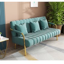 1인 2인 3인용 벨벳 패브릭 소파 카페 네일아트 대기실 스튜디오 신혼부부, 청녹_3인 특대