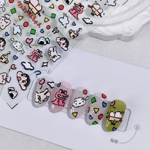 [디비투] 캐릭터 네일스티커 11종 네일 엠보 스티커, 짱구2