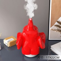 코끼리코 가습기 가정용 침실 거실 인테리어, 레드