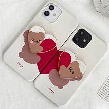 블리스 갤럭시 곰돌이 하트 카드 수납 슬라이드 차량용 자석 그립톡 스마트톡 받침대 커플 우정 휴대폰 케이스 S9 노트 10 20 플러스 울트라 S10 5G S10E S20 S21
