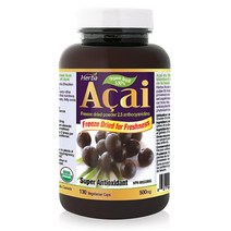 아사이 베리 1000mg 130식물성캡슐 동결건조 acai 허바 캐나다, 1병/130캡슐