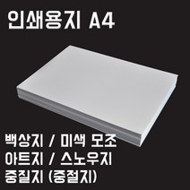 영신종이도매센터 인쇄용지 A4 백상지 모조지 아트지 스노우지 중질지, 미색모조지_100g_A4_250매, 1팩