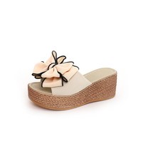 디폴 여성 리본 여름 키높이 통굽슬리퍼 6cm DP-T301
