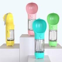 굿댕 올인원 강아지 휴대용 물병 산책물병 반려견 애견 산책물통 +간식통+배변봉투케이스, 타입1(사료통 없음), 청록