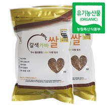지구마을 2021년 햅쌀 유기농 야생 갈색 가바쌀, 가바찰현미 2kg, 1팩