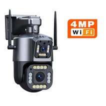 클라우드CCTV 홈캠 스마트폰 cctv 듀얼 스크린 자동 추적 컬러 야간 투시경 야외 보안 IP CCTV 감시 8MP 4K PTZ 와이파이 카메라 IPC360 앱, [01] 4MP No Card, [01] EU 플러그