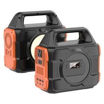 소형발전기 비상발전기 캠핑발전기 야외 휴대용 태양열 발전소 40000mAh 충전 외부 배터리 220V 110V AC PD100W 200W, 3.orange - 110V