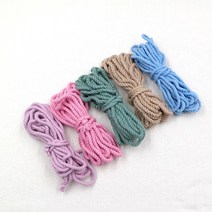 마미쏘잉/ 파우치끈 면끈 스트링 7색상 60합 - 5YD 450cm / 면로프, 라벤더
