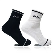 PGA 남여 압박 쿠션양말 스포츠 골프양말 화이트 1켤레