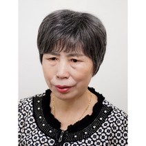 할머니 가발 중년 여성 통가발 여자 자연스러운 노인 가발 단발머리 흰머리 리얼머리 짧은 곱슬머리, 화백혼합진발(80%흰머리)+5종세트