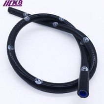 자동차냉각 부품 용품 스트레이트 실리콘 냉각수 호스 1 m 길이 인터쿨러 파이프 ID 6.5mm, 18 Black 16mm