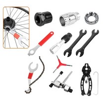 자전거 수리 도구 키트 플라이휠 제거 체인 차단기 커터 크랭크 풀러 mtb 도로 자전거 렌치 카세트 브래킷 추출기 세트, 11pcs 수리 도구