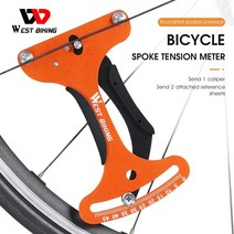 전동킥보드 west bikeking bike tool 스포크 장력 측정기 for mtb road bike wheel spawns 체커 표시기 스포크 수리, 렌치로 오렌지, 1개