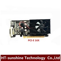 [해외] 오리지널 GEFORCE GT210 1G 듀얼 스크린 HD 비디오 카드 하프 하이 배플 데스크탑 컴퓨터 PCIE 그래픽 카드 1PCS, 상세내용표시