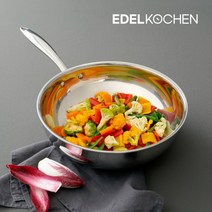 에델코첸 통3중 인덕션겸용 코코 웍팬 28cm 미러 엠보, 없음