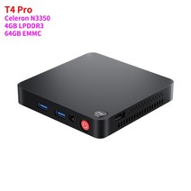 Beelink-T4 Pro 미니 PC 인텔 셀러론 N3350 .GHz 최 2.4GH 4GB64GB Windows 0 HTPC 2.4G5G 듀얼 WIFI BT4.0, 02 UK, 01 No Bracket
