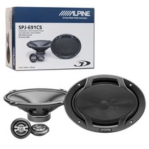 Alpine SPJ691CS 6 x 9 6x9인치 2방향 자동차 오디오 구성 요소 스피커 시스템