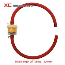 오토바이 오일필터 범용 가솔린 가스 연료 오일 필터 스쿠터 먼지 자전거 ATV 6mm, 1.Red, 1개