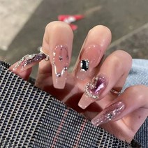 Hand-wearing nails 2022 new Phantom Elf purple flashing little red book with the same 네일 패치 네일, 한개옵션1, 팬텀 엠