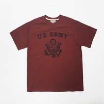 [그롭스]US ARMY EAGLE LOGO 티셔츠 (벽돌자주) 밀리터리패션