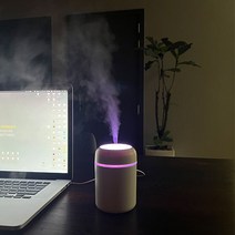 집토피아 미니가습기 사무실 휴대용 무소음 usb 무드등 탁상용, 화이트