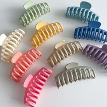 1+1 파스텔 무광 매트 롱 긴머리 무지 올림머리 숱부자 집게핀 예쁜머리핀 긴머리헤어핀 심플한집게핀 10종