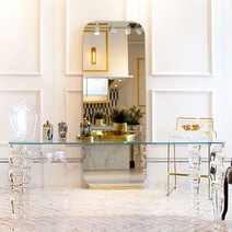 바보사랑 버블 글라스 식탁 유리테이블 투명.아트유, 900x900 단일옵션