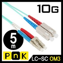 [오너클랜] PnK P100A 10G 광점퍼코드 LC-SC-2C-멀티모드 5m, 상세 설명 참조, 상세 설명 참조