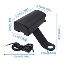 판매 50% 2 볼트 CS-835A 오토바이 핸들 바 마운트 USB 전화 태블릿 전원 공급 장치 포트 소켓 충전기, 01 Black