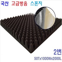 방음스폰지 접착 계란판 소음방지 흡음 난연 프로파일 접착식 방음 스폰지, 1장, 방음스폰지 난연 50T X 1000W X 1000L