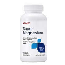 GNC 슈퍼 마그네슘 400mg 90정 (캐플렛) Super Magnesium 90cts, 1개
