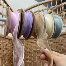 펄 오간디 리본 포장 실 리본끈 청첩장 트리 크리스마스 끈 선물 줄 골드 띠지 글리터 수입 꽃집 공예 선물용 생일 포장용 명절 칼라 타이 장식