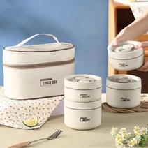 리얼리즘맨 직장인 스텐 도시락통 + 보온가방 세트, 4pcs 2080ml, 4pcs 2080ml