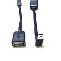 Flat elbow Mini Micro usb USB-C Type C Up & Down 90 Degree OTG Cable universal data for Android phon, 03 Mini USB Down_01 0.2m