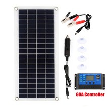 태양광 패널 자동차 요트 RV 보트 휴대폰 배터리 충전용 300W 태양 전지 키트 10-, 07 with 60A Controller