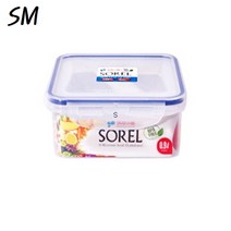 키친아트 소렐 밀폐용기 정사각 0.9L 비스프리 반찬통 김치통 플라스틱 용기