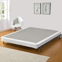 Mattress Solution Fully Assembled Low Profile Wood Traditional Box Spring/Foundation For Mattress 7, 1, Beige