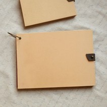 아날로그 수제 노트 포토북 감성 선물 무지 크래프트 종이 diy 책 울트라 두꺼운 메뉴 간단한 문학 루스 리프 붙여 넣기 앨범 메시지, 33개의 대형 크라프트지 내부 페