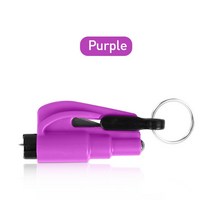 차비상탈출키트 차탈출도구 차량용 안전 탈출 유리창 깨기 비상 해머 키 체인 벨트 커터 인명 구조 도구, 06 Purple