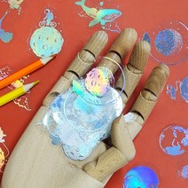 PET 반투명 스티커 우주 홀로그램 감성 다꾸 다이어리 디자인 예쁜, PET 반투명 홀로그램 스티커 우주