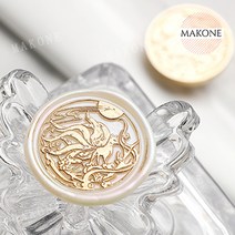 Makone 상표등록 실링 왁스 스탬프 헤드 동화 마법 테마 씰링 도장 왁스씰, F